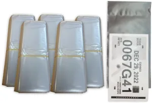 License Plate Temporary Tag Plastic Bags (500 Bags Total) (5 Pack)