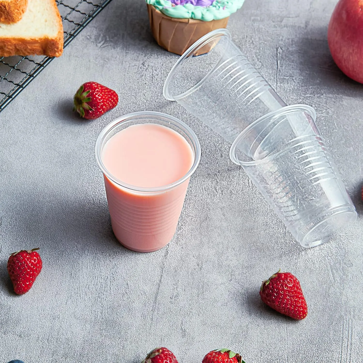 Lilymicky 500 Pack 5 oz Clear Plastic Cups, Small Disposable Drinking Cups, Clear Beverage Tumbler for Tasting, Drinking and Party