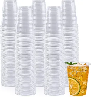 Lilymicky 500 Pack 5 oz Clear Plastic Cups, Small Disposable Drinking Cups, Clear Beverage Tumbler for Tasting, Drinking and Party