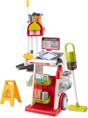 Little Helper Kids Cleaning Toy Set - Realistic Pretend Play Cleaning Tools with ​​Functional​​ Vacuum, Mop & Spray Bottle, ​​Montessori​​ Educational Toys for Toddlers ​​& Preschoolers​​ Ages 3-5