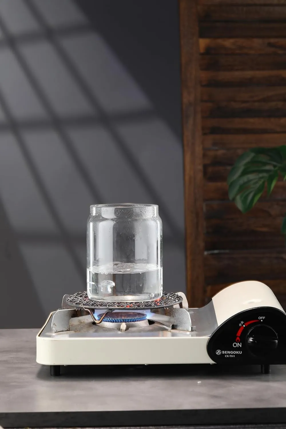 LOEZ Coffee Bean Storage Container Airtight, Lid Sealed with Press-Down Vacuum, Borosilicate Glass Coffee Canister for Ground Coffee, Tea, Beans, Spices (2 x Small - Gray)