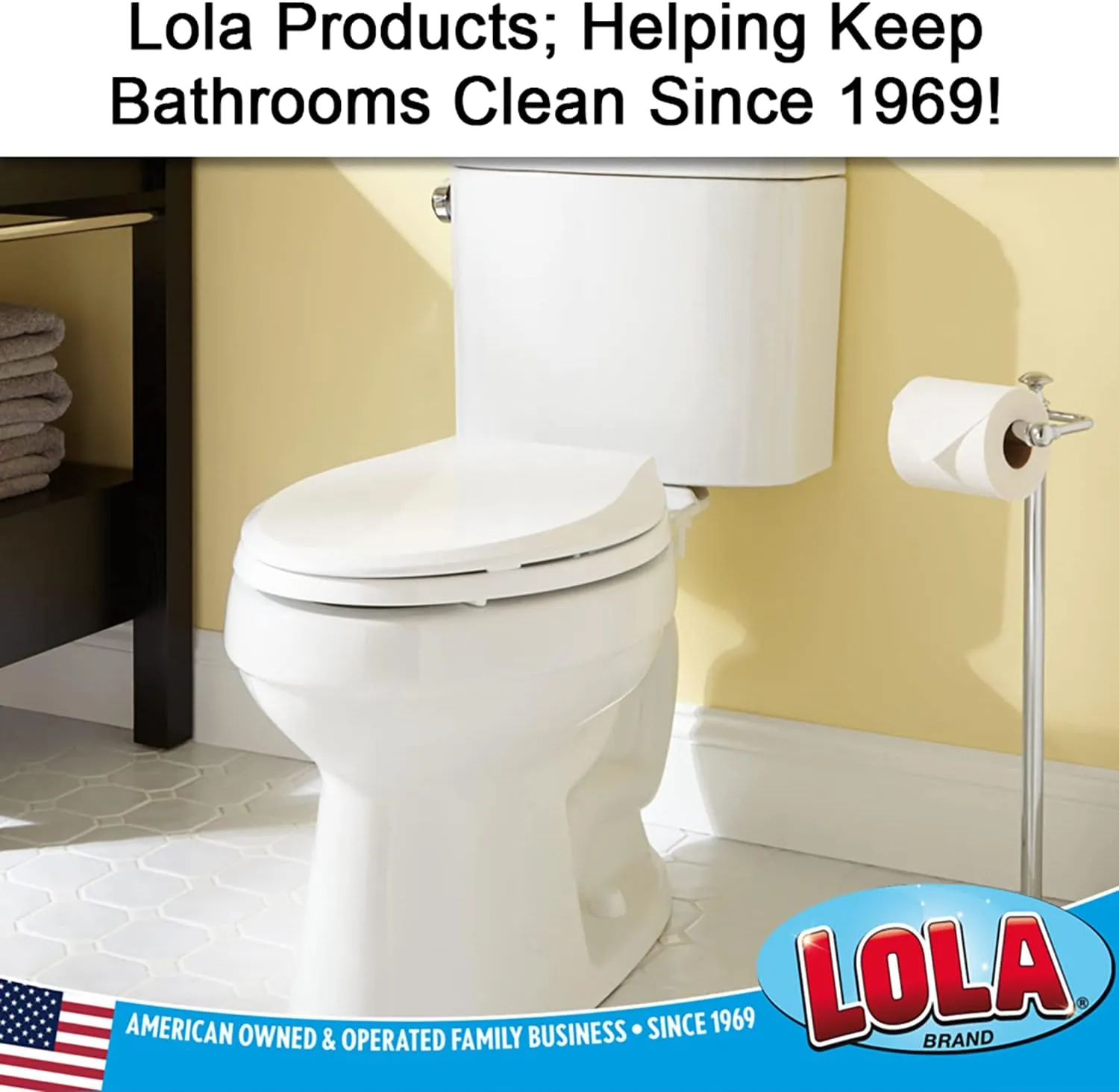 Lola Products “Classic” Toilet Brush, Durable Fiber Stiff Bristles, Bathroom Toilet Bowl Cleaner, Compact Size, Non-Scratch, Long-Lasting - 6 Pack