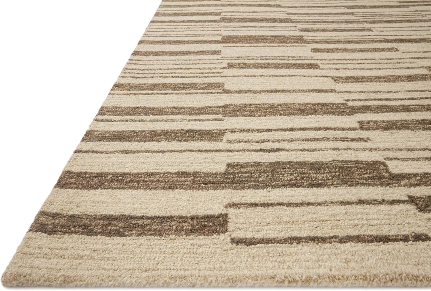 Loloi Chris Loves Julia x Polly Collection POL-04 Beige/Tobacco 2'-0" x 5'-0" Accent Rug