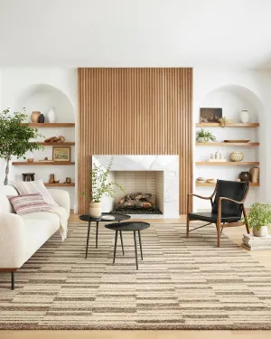 Loloi Chris Loves Julia x Polly Collection POL-04 Beige/Tobacco 2'-0" x 5'-0" Accent Rug