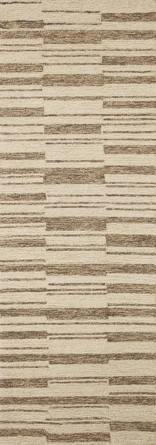 Loloi Chris Loves Julia x Polly Collection POL-04 Beige/Tobacco 2'-0" x 5'-0" Accent Rug