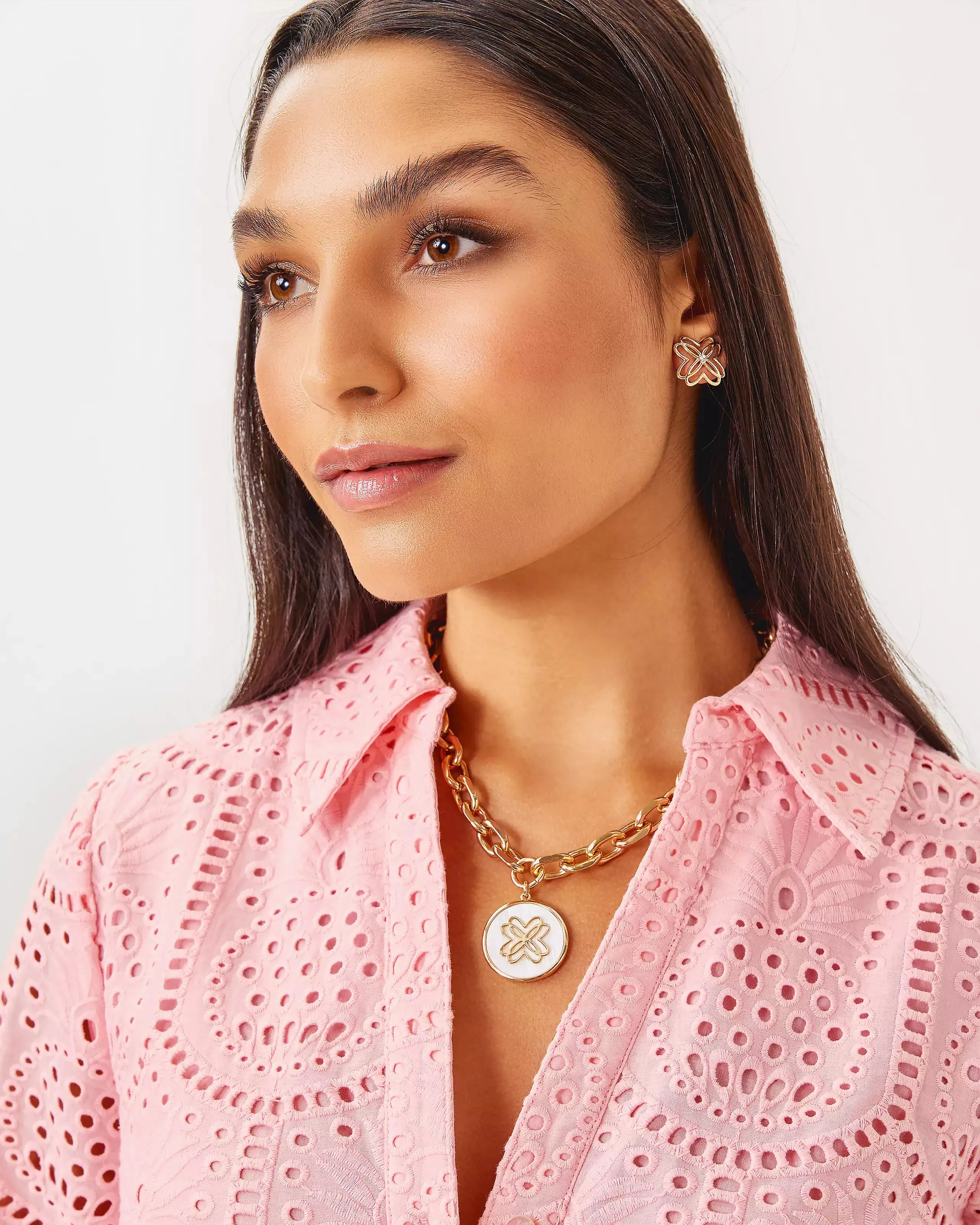 LP LOGO PENDANT NECKLACE