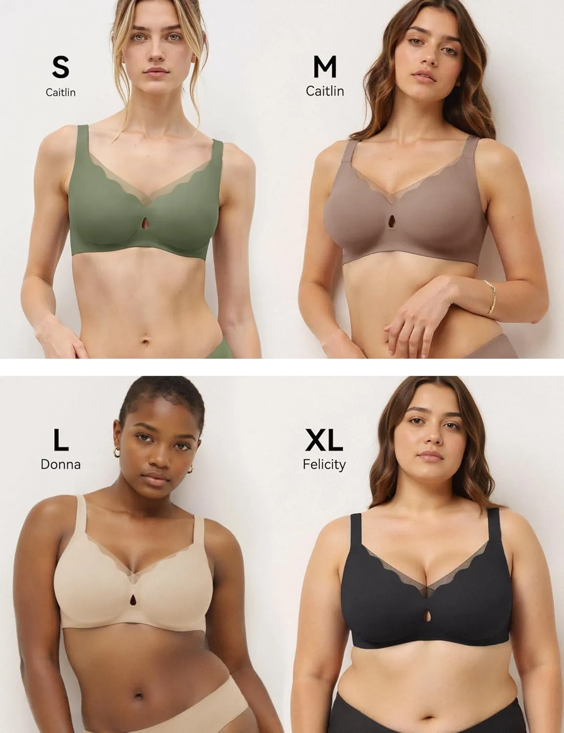 LUCKMEEY Bras for Women No Underwire Wireless Mesh Seamless T-Shirt Bra Full Coverage Push up Comfortable Everyday Bra