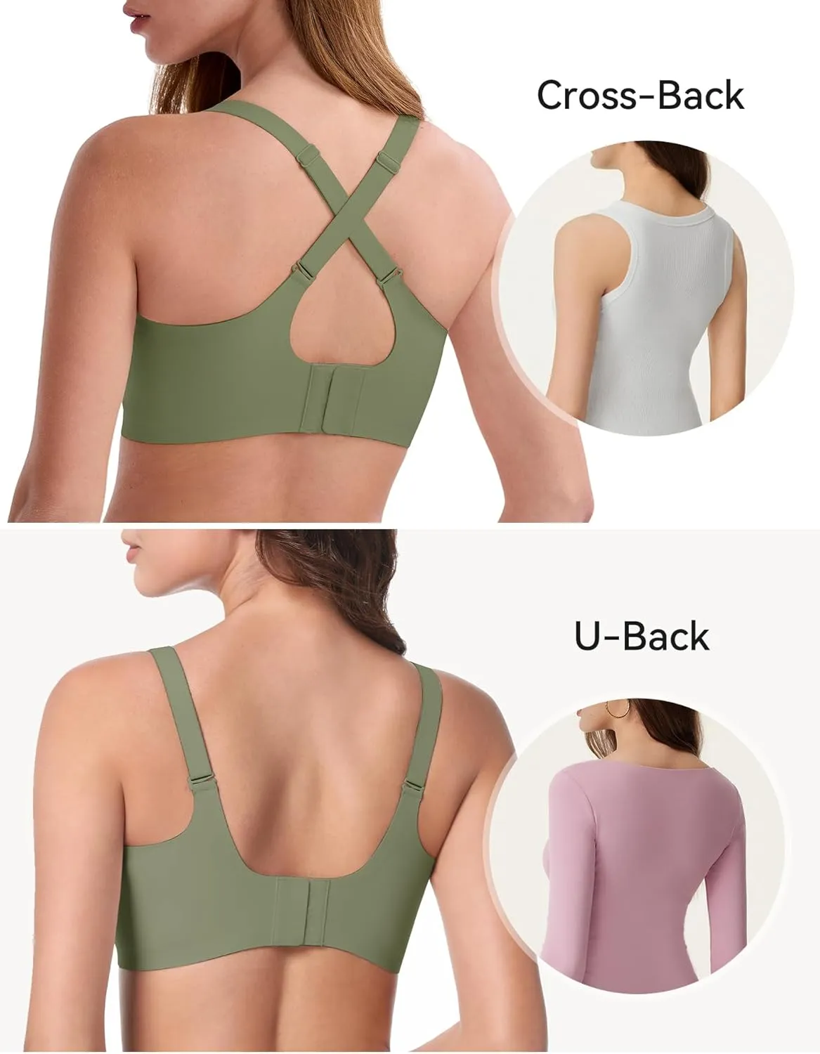 LUCKMEEY Bras for Women No Underwire Wireless Mesh Seamless T-Shirt Bra Full Coverage Push up Comfortable Everyday Bra
