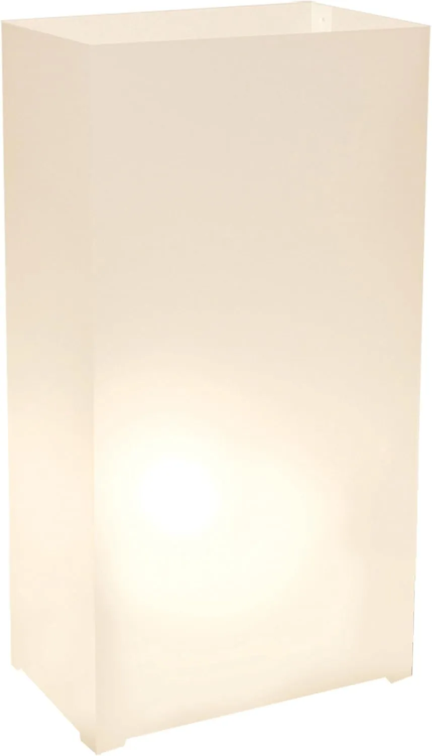 LumaBase 318100 Plastic Luminaria Lanterns, White, Pack of 100
