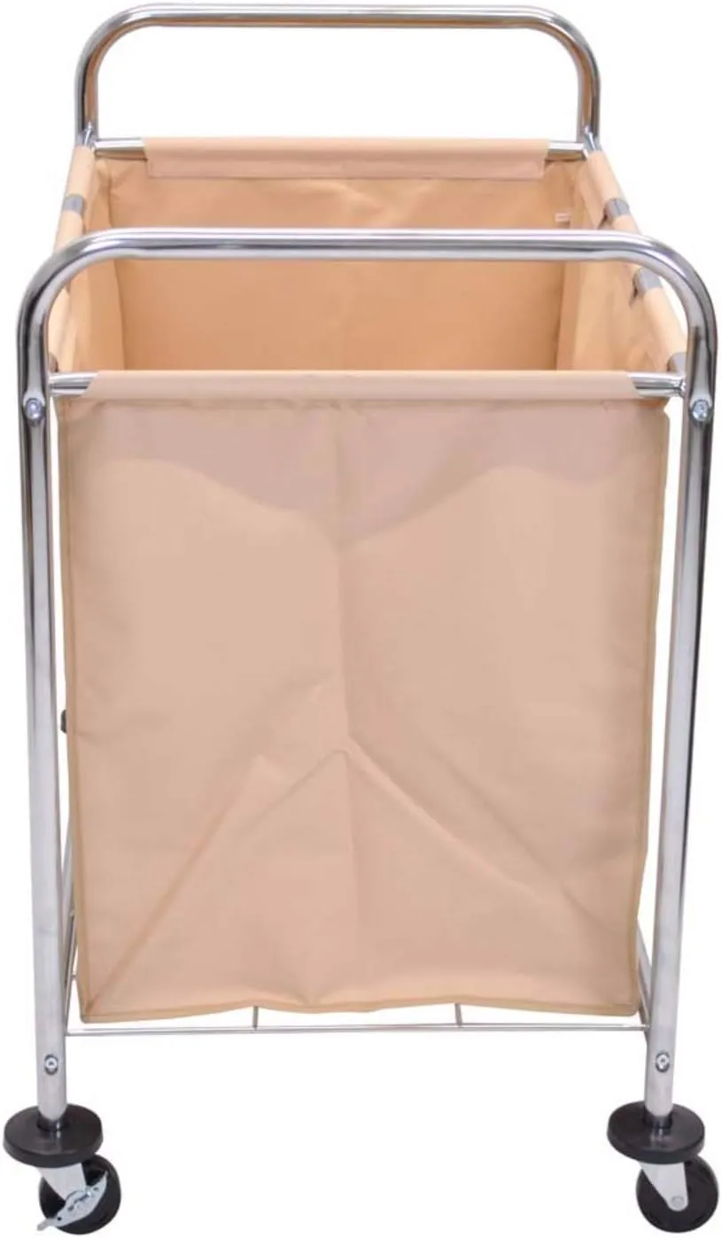 Luxor HL14 Laundry Cart With Steel Frame and Canvas