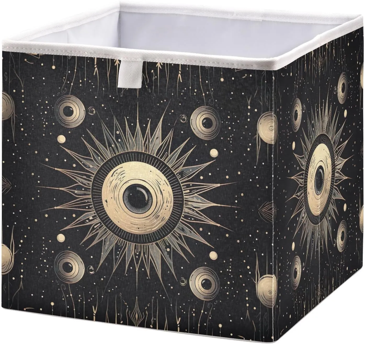 Magic Eyes Storage Cubes 11x11 inch Cube Storage Bins Collapsible Fabric Cube Basket Shelves Closet Organizer Decorative Storage Box for Bedroom Nursery Office
