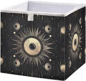 Magic Eyes Storage Cubes 11x11 inch Cube Storage Bins Collapsible Fabric Cube Basket Shelves Closet Organizer Decorative Storage Box for Bedroom Nursery Office