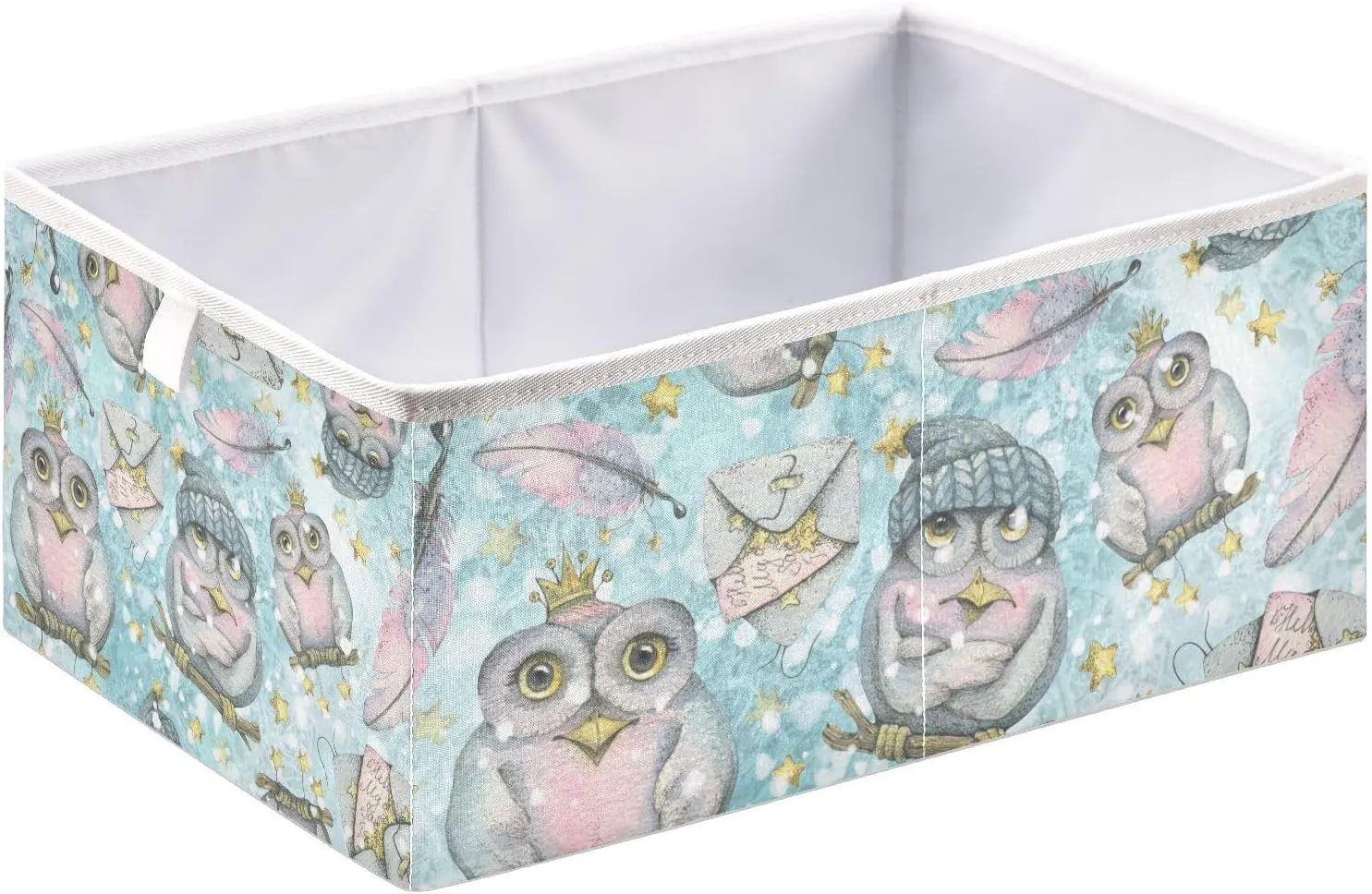 Magic-owls Foldable Fabric Cloth Strong Sturdy Storage Cube Basket Bins Organizer with Handles, For Home Shelf Closet And Toys Storage 15.8x10.6x7in