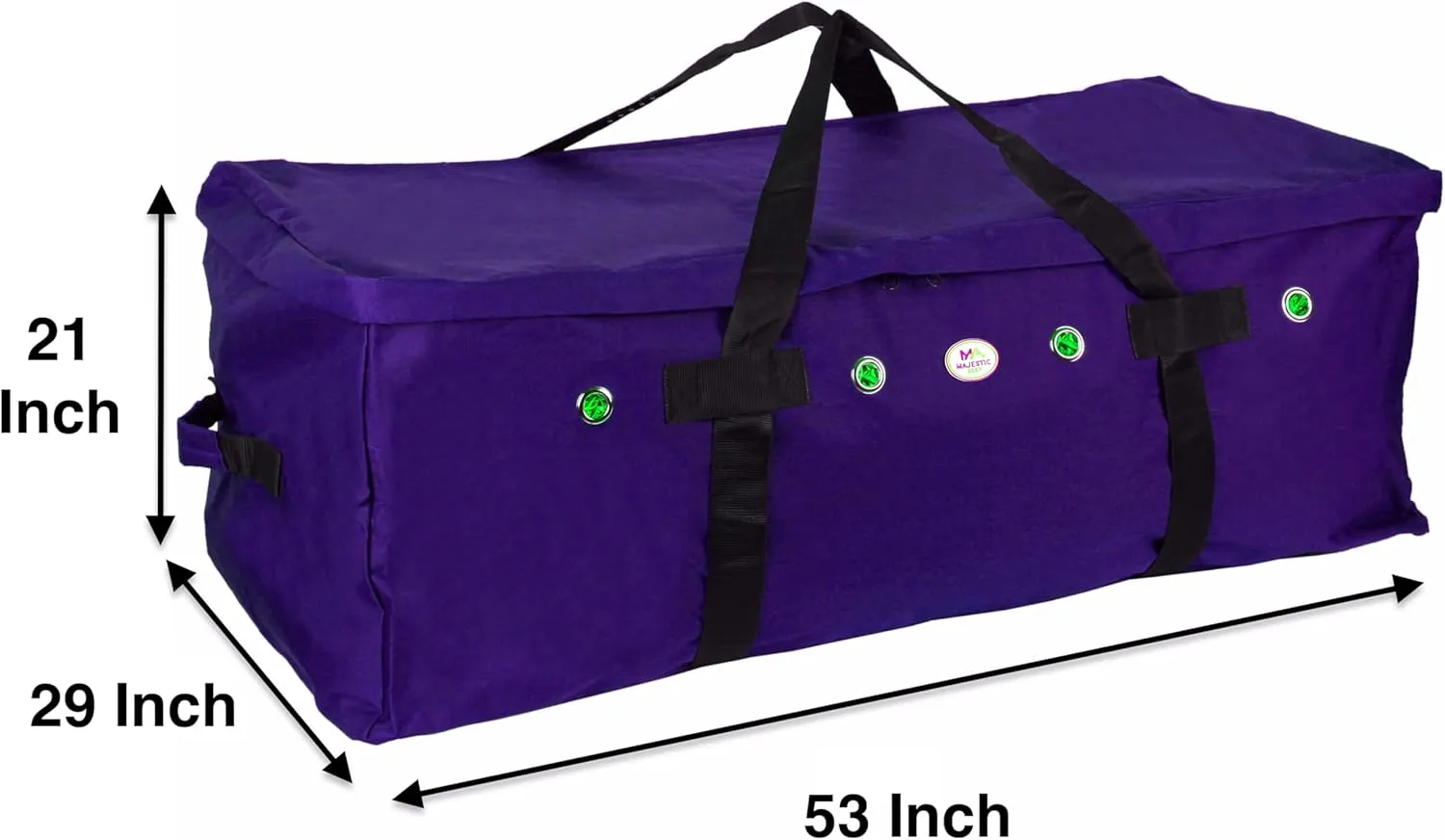 Majestic Ally 1200 D Nylon Fabric Large 44” x 20” x 16” and Extra Large 52" x 27" x21" Heavy-Duty Hay Bale Storage Bag (Purple, Large)