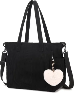 Makukke Corduroy Totes Bag Women - Shoulder Hobo Bag Handbags Crossbody Bag Big Capacity Shopping Purses