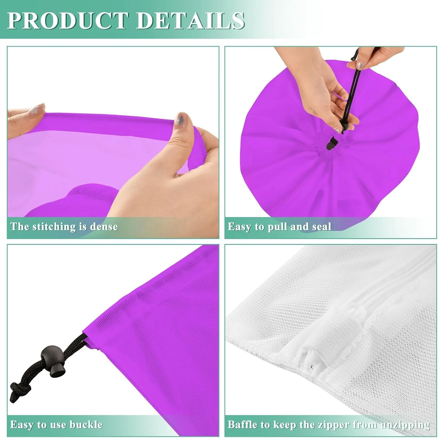 Mallow Hamper Bag, Garment Washing Bag, Large Laundry Bags Mesh Wash Bags