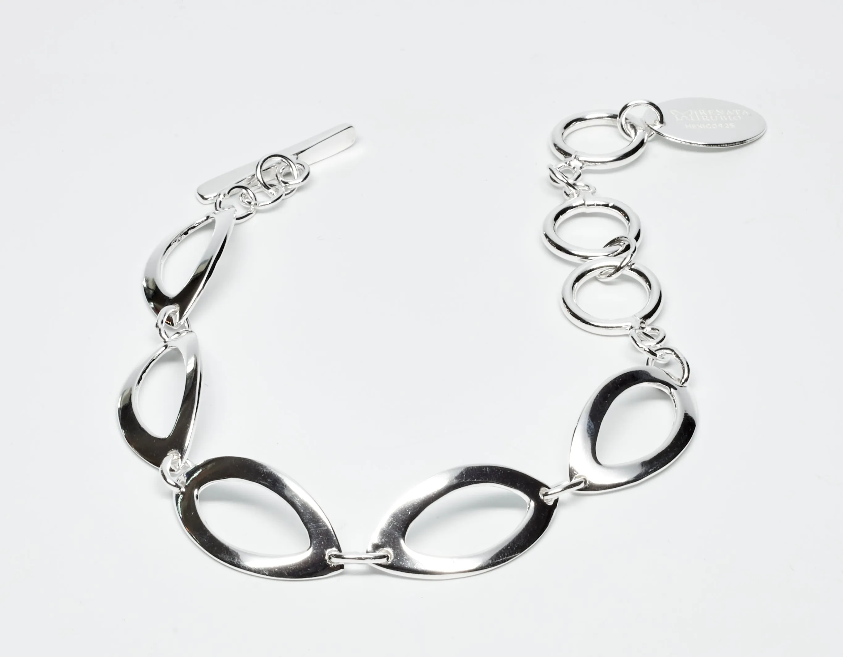 Marquise Sterling Silver Set Of Necklace, Bracelet and Earrings