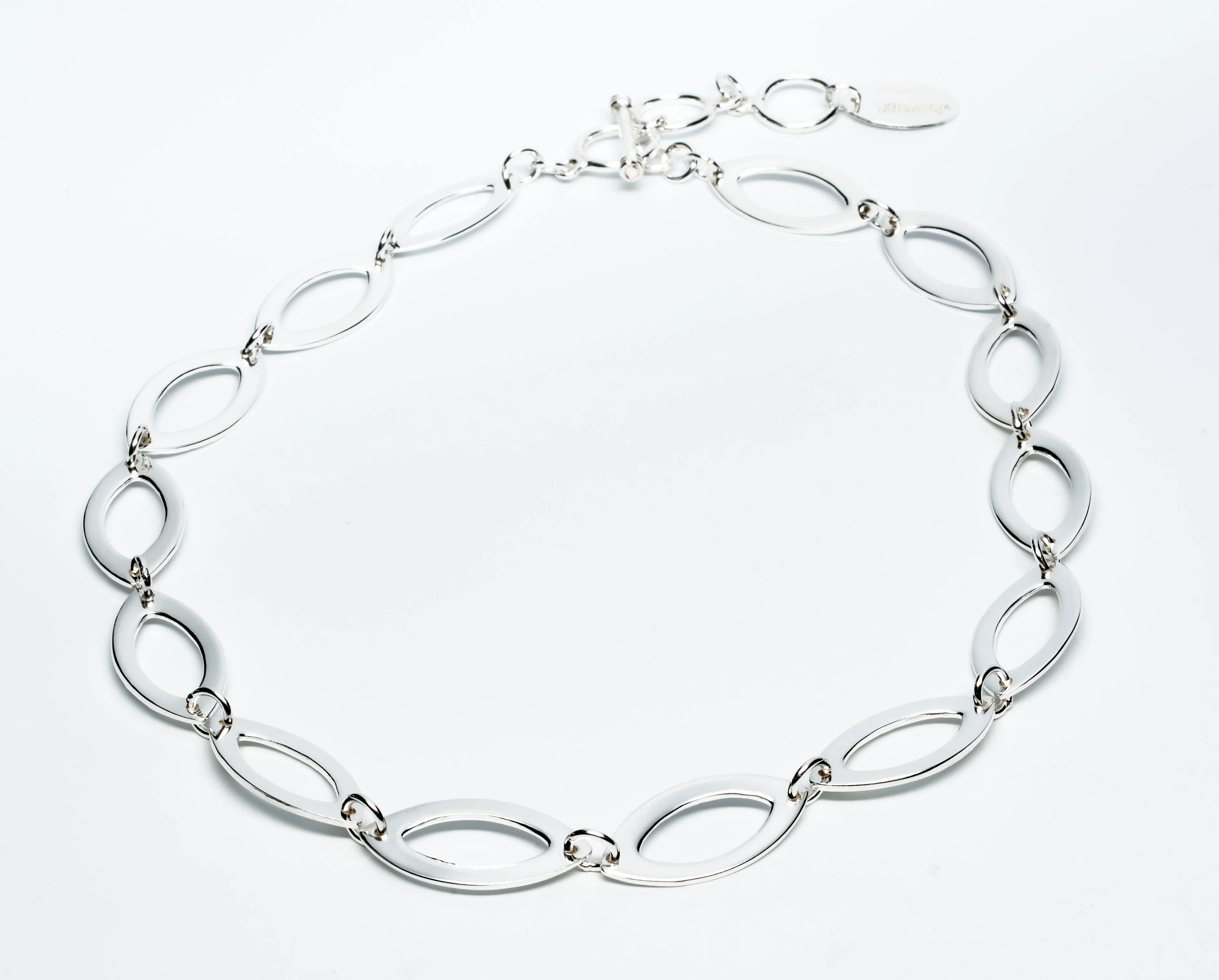 Marquise Sterling Silver Set Of Necklace, Bracelet and Earrings