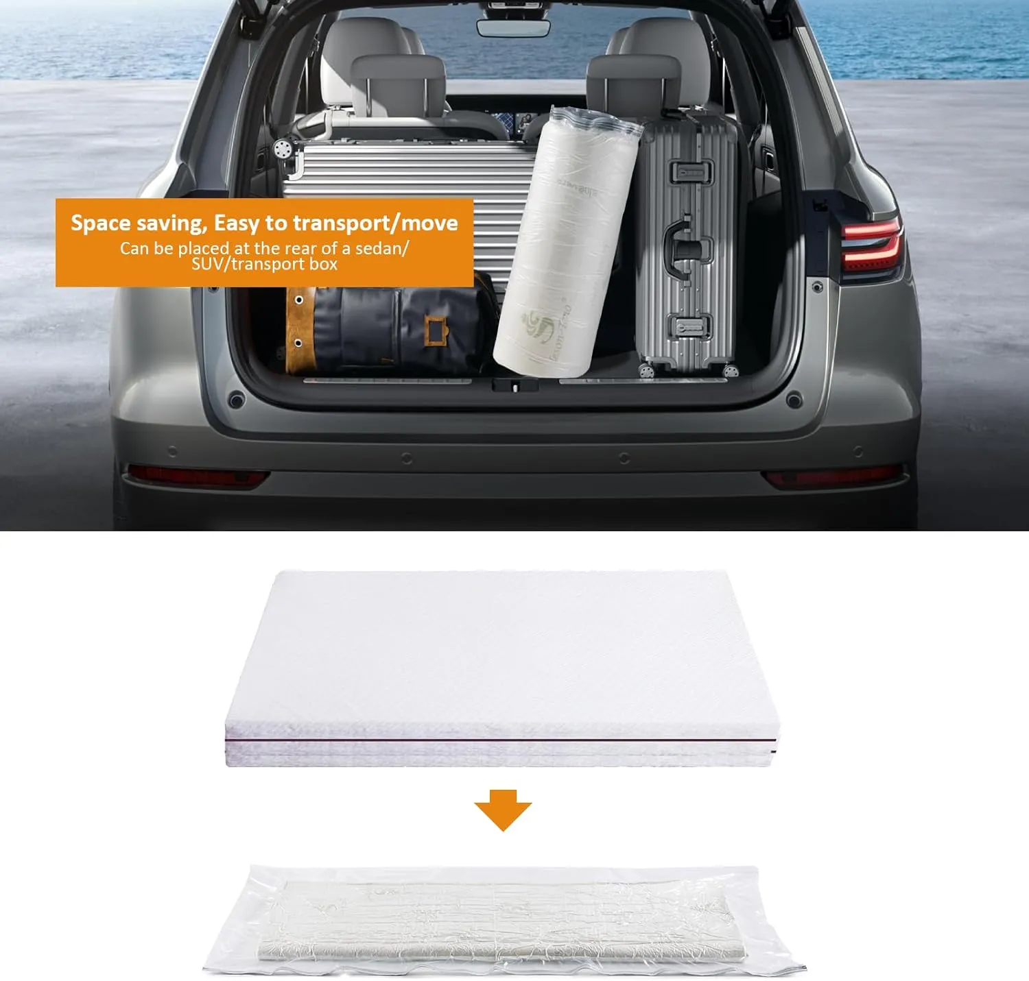 Mattress Vacuum Bag 94.5x47.2 in Space Saver Vacuum Storage Bags Oversized Vacuum Bags Twin Mattress Vacuum Bag King Mattress Bag Vacuum Sealer Bag for Memory Foam Mattress Moving Shipping Storage