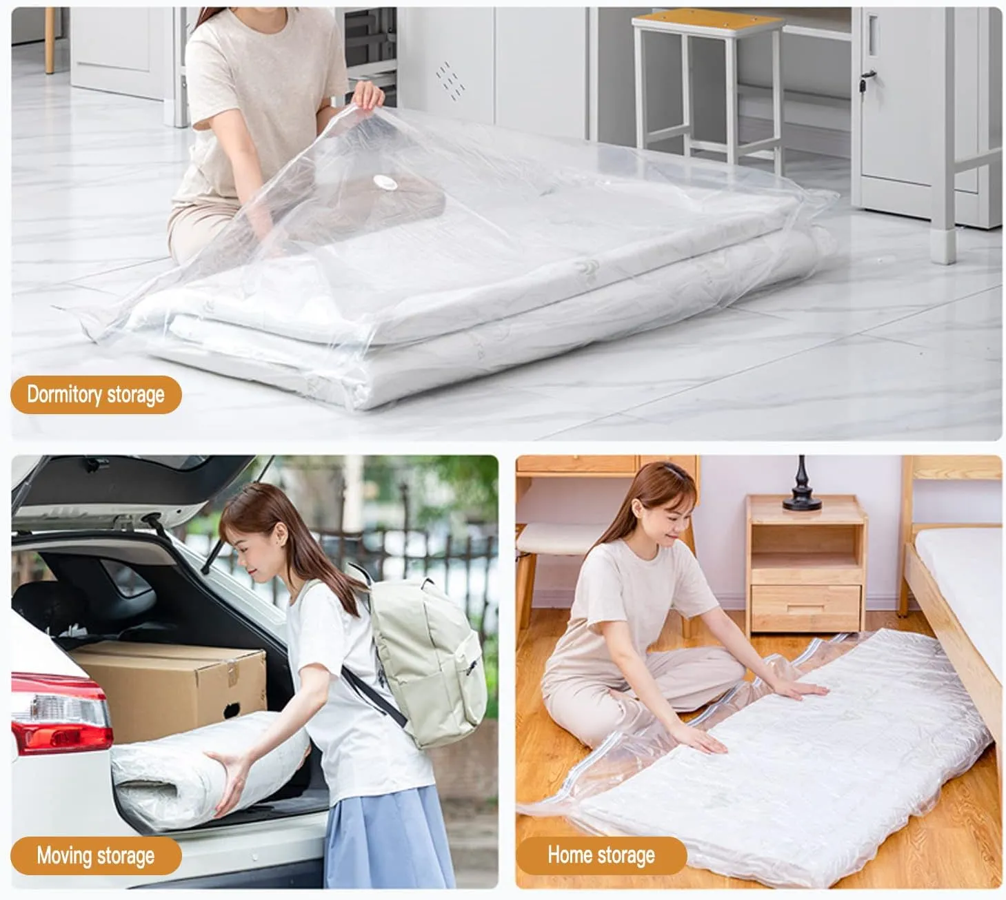 Mattress Vacuum Bag 94.5x47.2 in Space Saver Vacuum Storage Bags Oversized Vacuum Bags Twin Mattress Vacuum Bag King Mattress Bag Vacuum Sealer Bag for Memory Foam Mattress Moving Shipping Storage