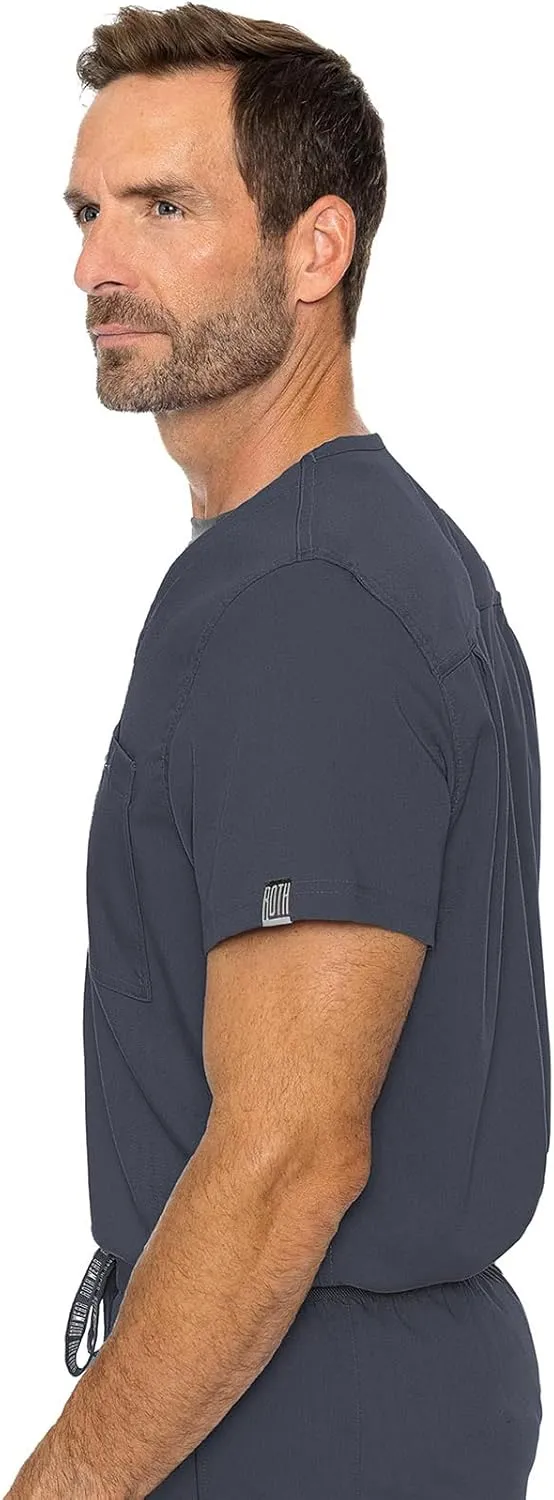 Med Couture Men's Scrub Top Cadence 2-Way Stretch Technology with Ultra Soft Fabric & One Chest Pocket - MC7478