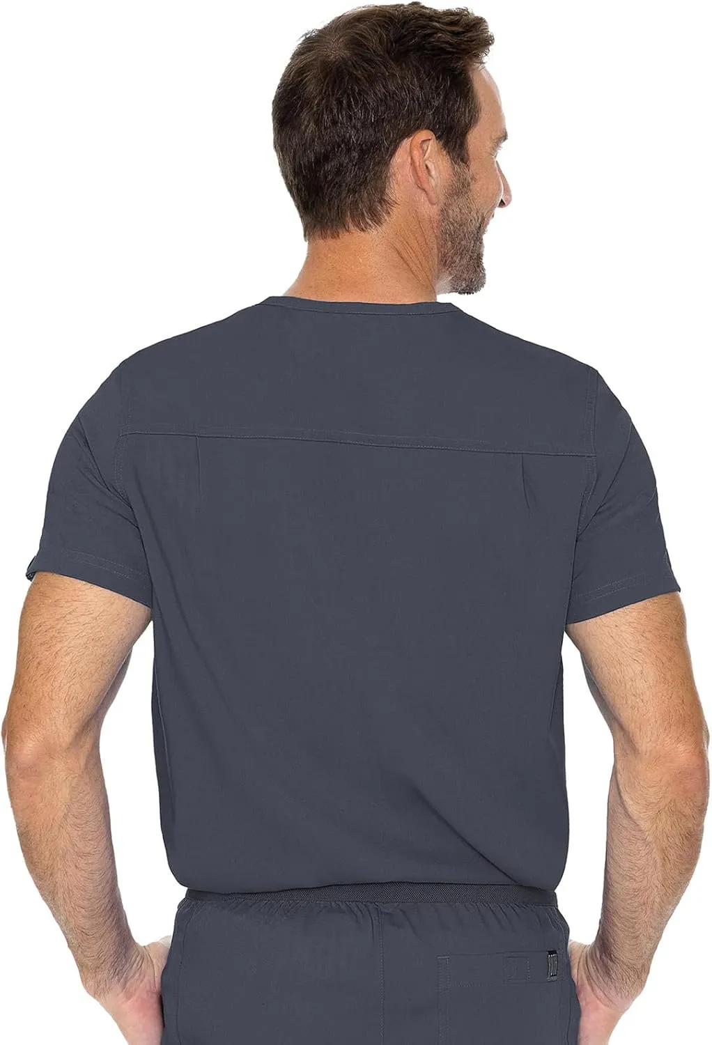 Med Couture Men's Scrub Top Cadence 2-Way Stretch Technology with Ultra Soft Fabric & One Chest Pocket - MC7478