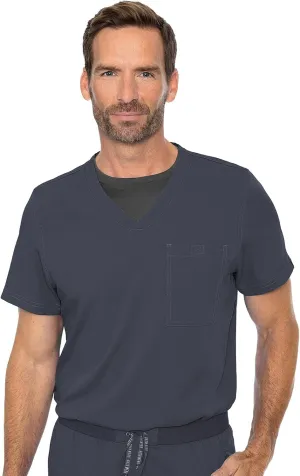 Med Couture Men's Scrub Top Cadence 2-Way Stretch Technology with Ultra Soft Fabric & One Chest Pocket - MC7478