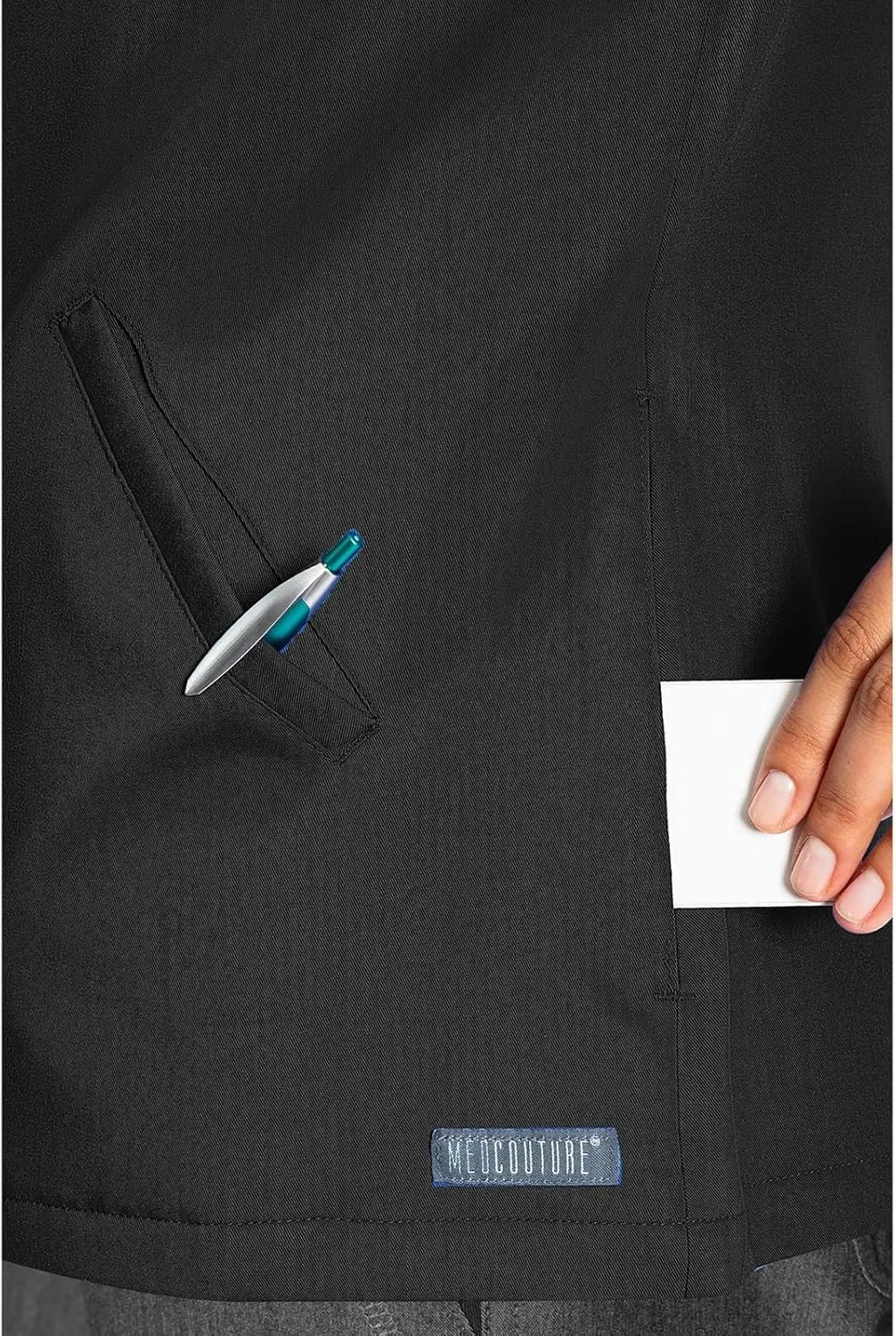 Med Couture Women's Scrub Warm-Up Jacket Raglan with 4 Pockets with Ultra Soft and Durable Fabric - MC7660