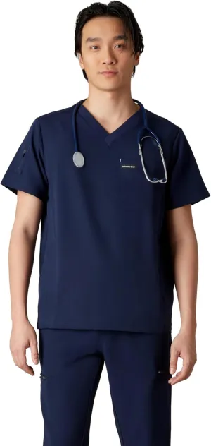 Members Only Manchester V-Neck Scrub Top with Pockets | Medical Scrubs for Men |Hospital Uniform | Comfortable Stretch Fabric