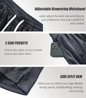 Mens Mesh Shorts 6 Inch Inseam Mens Athletic Shorts Breathable Fabric for Gym and Workouts