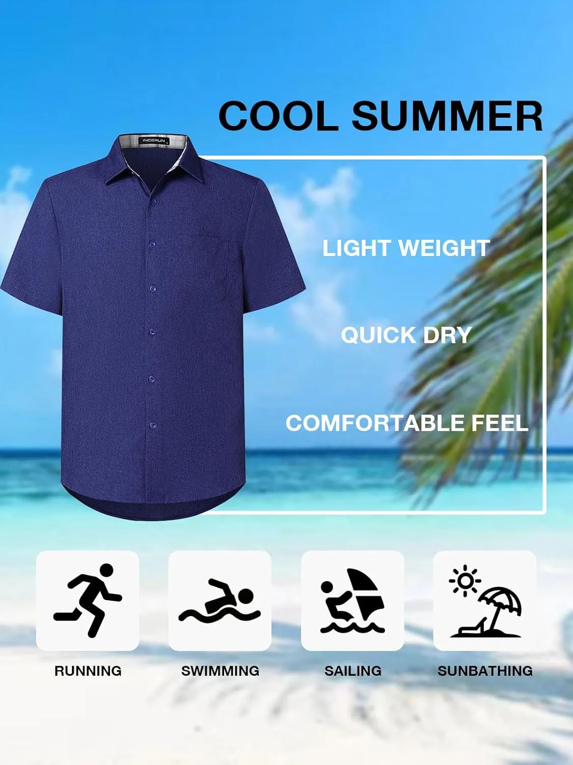 Mens Short Sleeve Button Down Shirts Casual Summer Beach Vacation Hawaiian Shirts with Pocket
