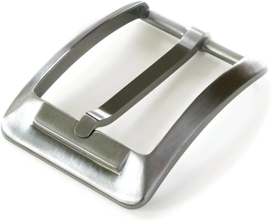 Men's Titanium Belt Buckle - 1⅜ Inch Certified Nickel Free Belt Buckle with Brushed Satin Finish