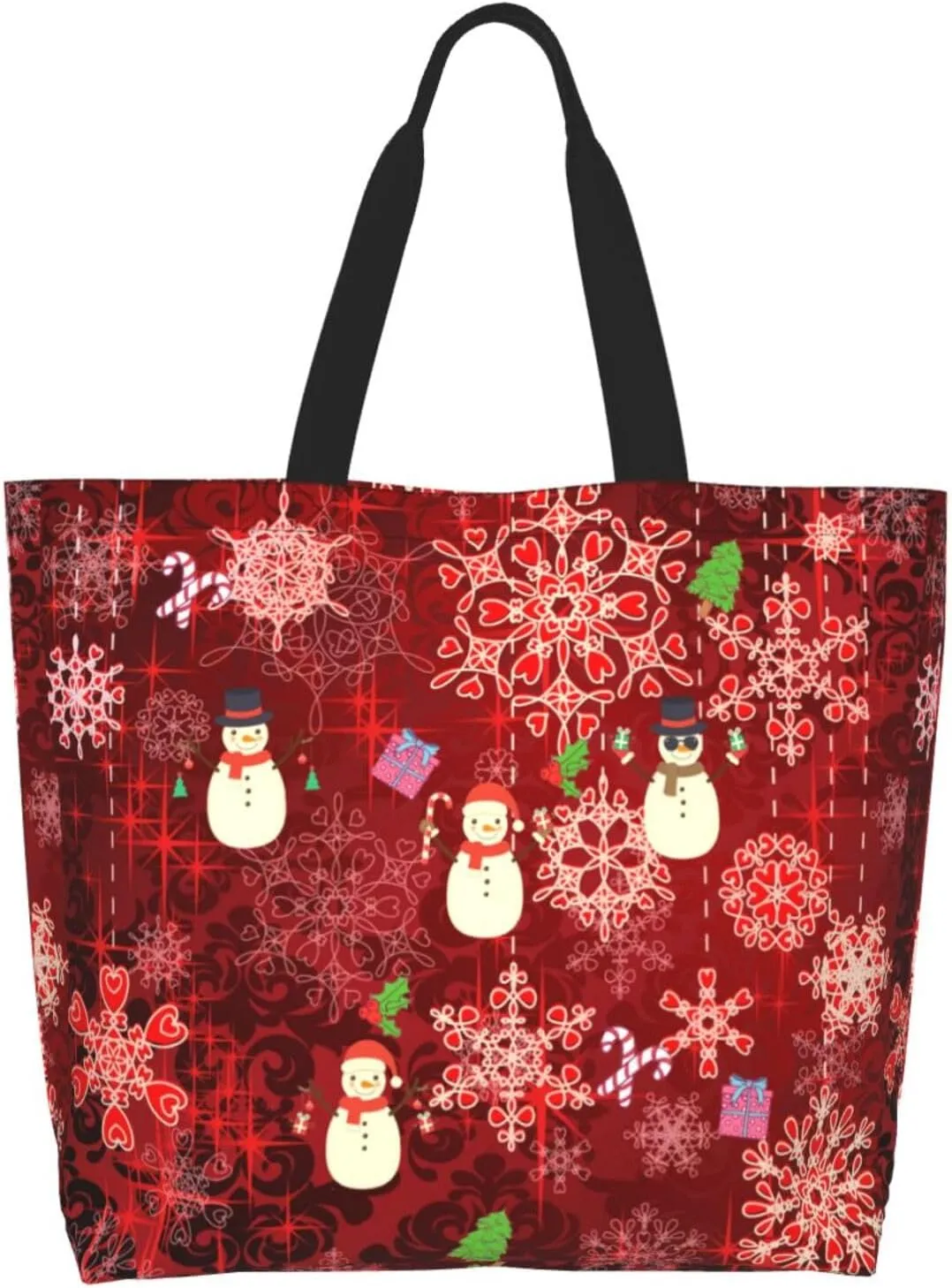 Merry Christmas Canvas Tote Bag Christmas Shoulder Bag for Women Men Casual Grocery Bags Jesus Bag for Christmas