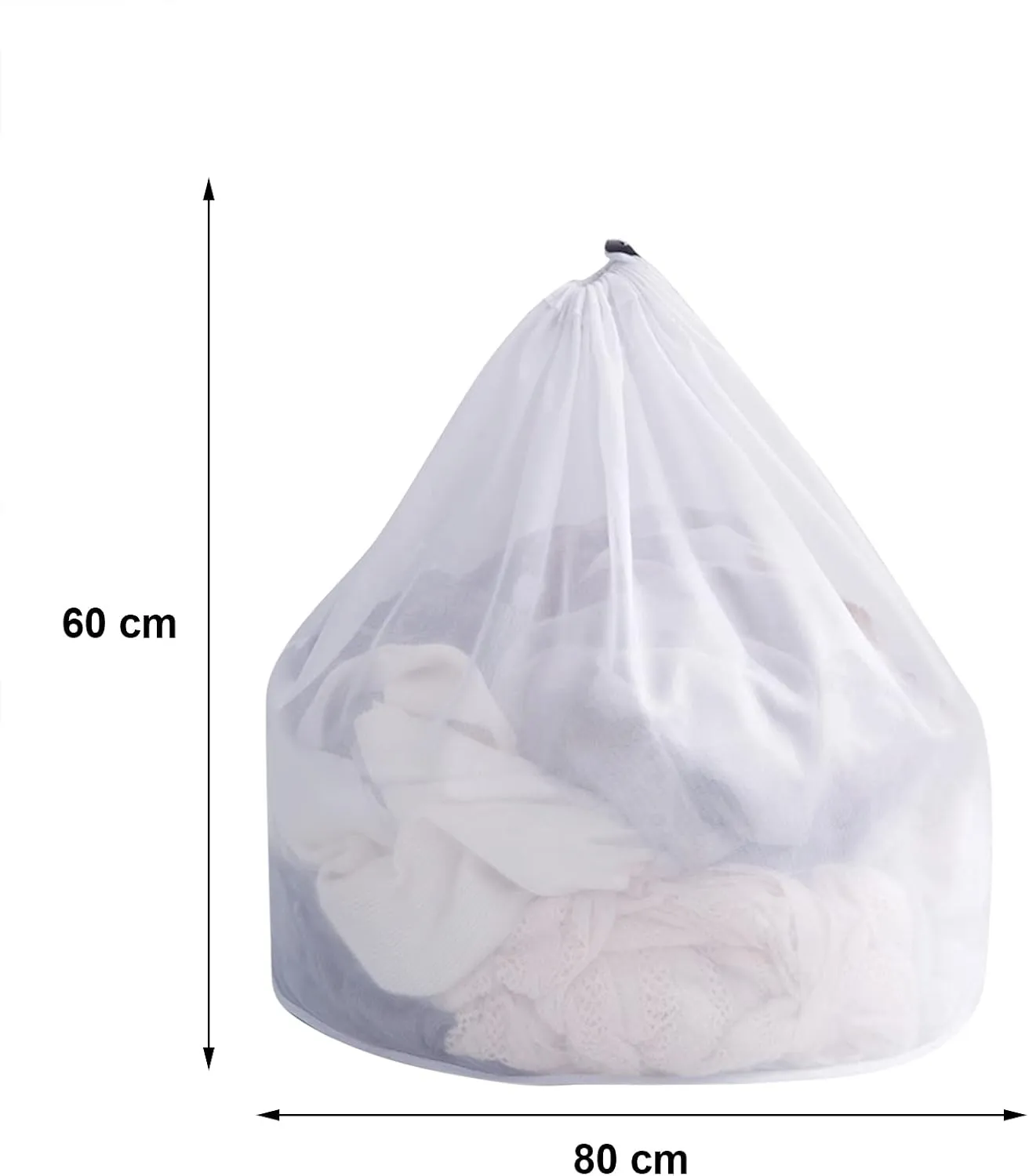 Mesh Laundry Bag, Sturdy Material Laundry Liners with Adjustable Single Shoulder Straps, Perfect for College Dorms, Travel, Laundromats, Apartments (Fine mesh bag, XL(60 x 80 cm))