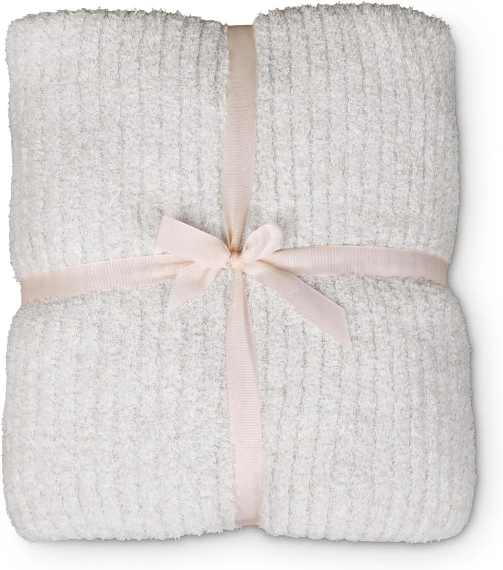 MH MYLUNE HOME Ultra Soft Ribbed Throw Blanket for Couch 50x60 Inches Luxurious Super Cozy Fluffy Microfiber Blanket Plush Warm Reversible Throw Blankets for Sofa Bed - Beige 50 x 60 Inches