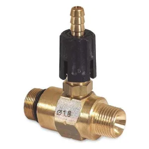 Mi-T-M Detergent Injector, Fits Mi-T-M, Stainless Steel, Plastic Body, Ball Valve, Cleaning Equipment, Accessory