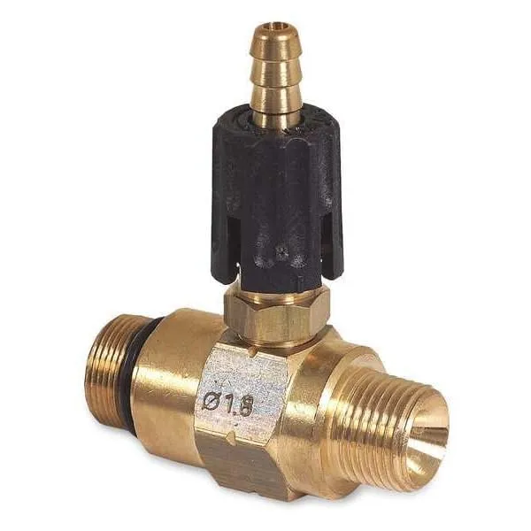 Mi-T-M Detergent Injector, Fits Mi-T-M, Stainless Steel, Plastic Body, Ball Valve, Cleaning Equipment, Accessory