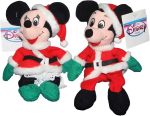 Mickey And Minnie Santa 1997 - Disney Mini Bean Bag Plush