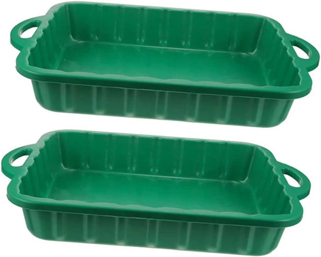 Mikinona Oil Drain Pan Set 2pcs Thickened Plastic Motor Oil Containers Engine Oil Drain for Car Maintenance Oil Catch p