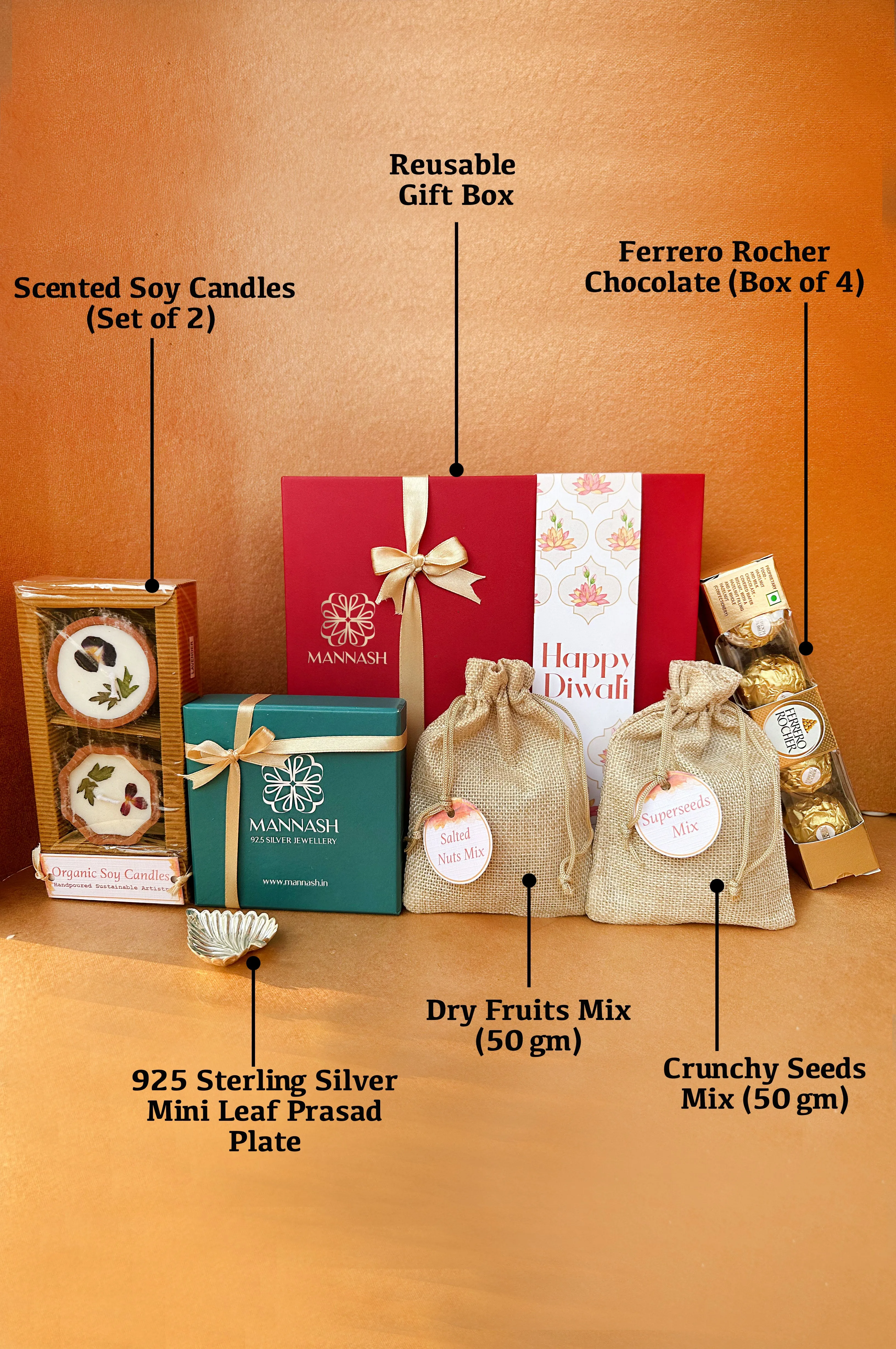 Mini Leaf Prasad Plate - Family Wali Diwali Gift Hamper