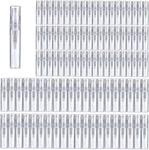 Mini Perfume Bottle 3ml 100pcs, Small Refillable Spray Bottle, Perfume Mouthwash Bottle for Cleaning, Travel, Essential Oils