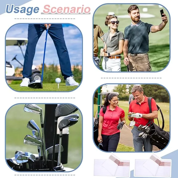 Mixweer 2 Pcs 22" x 42" Large Caddie Style Golf Towel Cotton Caddy Towel Camping Towels for Golfers Tour Players Club (White with Red Stripe)
