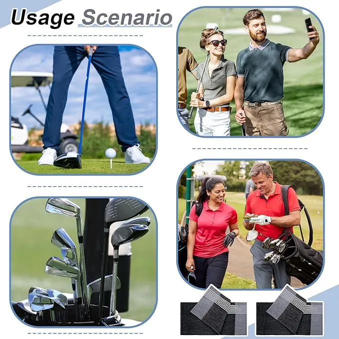 Mixweer 4 Pcs 22" x 42" Large Caddie Style Golf Towel Cotton Caddy Towel Camping Towels for Golfers Tour Players Club (Black with White Stripe)