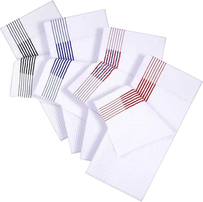 Mixweer 4 Pcs 22" x 42" Large Caddie Style Golf Towel Cotton Caddy Towel Camping Towels for Golfers Tour Players Club (Classic Color)