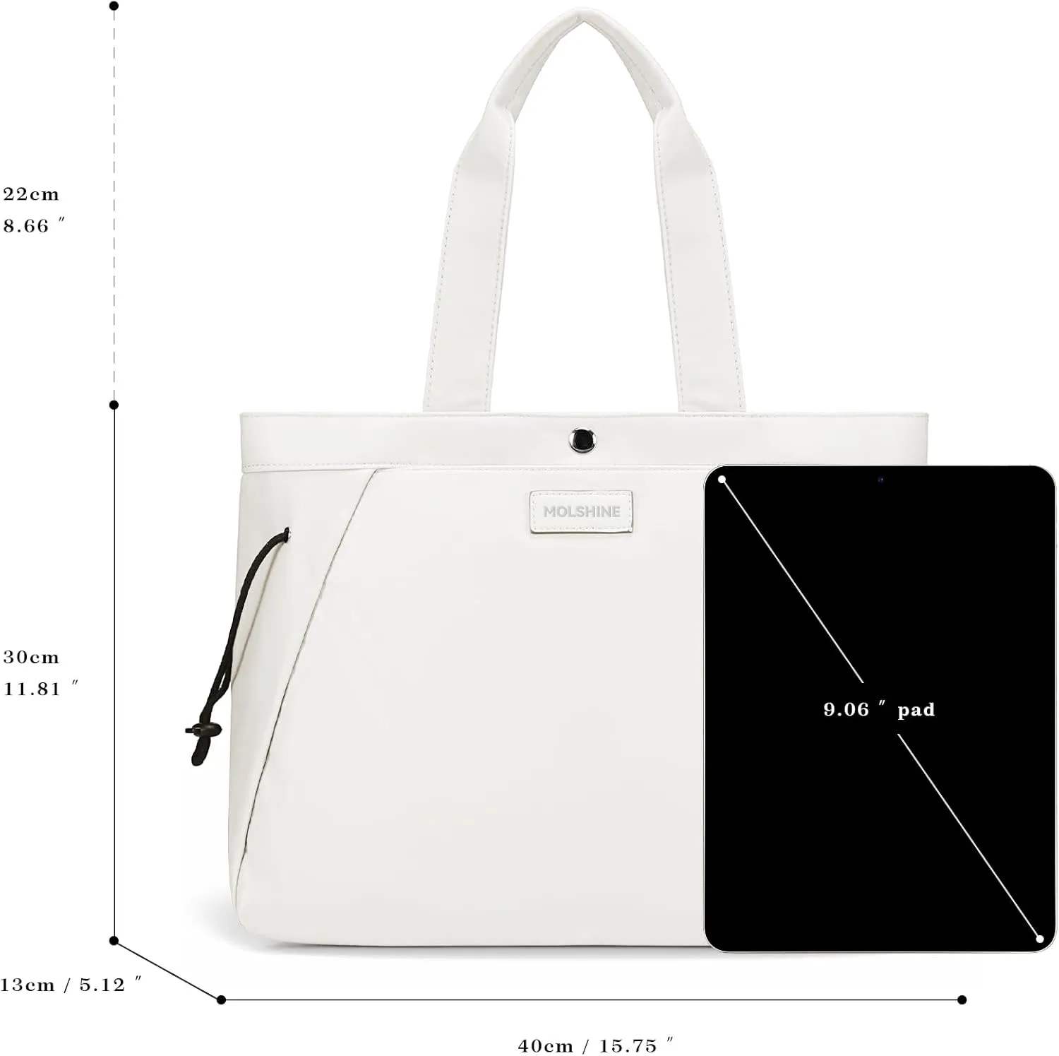 molshine Large Hobo Totes Handbag, Nylon Side Cinch Shopper Bags Shoulder Satchel for Workout Beach Travel Women Lady Model