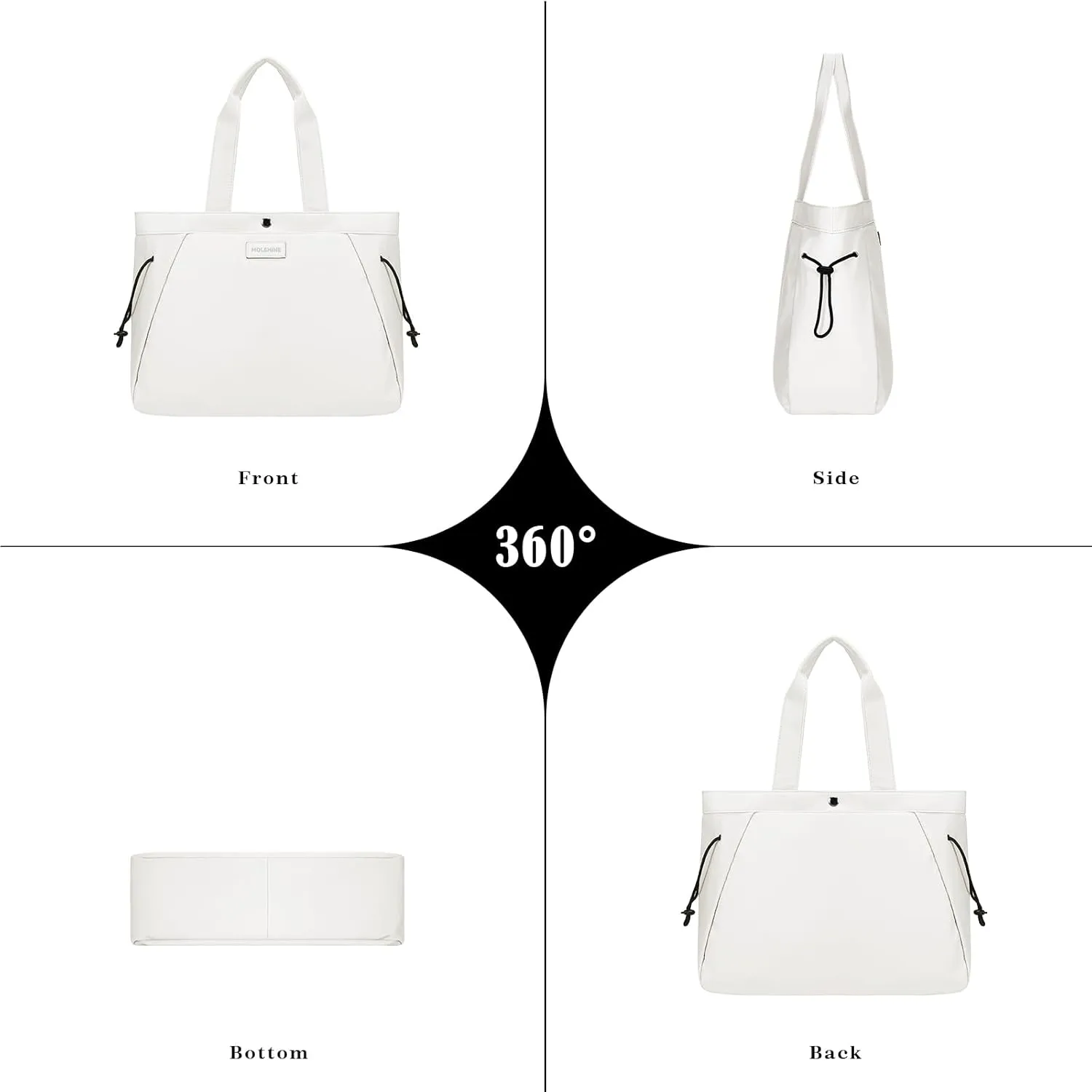 molshine Large Hobo Totes Handbag, Nylon Side Cinch Shopper Bags Shoulder Satchel for Workout Beach Travel Women Lady Model