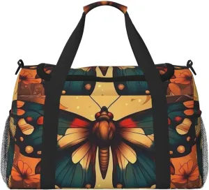 Moth Bone Travel Duffel Bag Tote Bag Sports Gym Bag For Women And Men