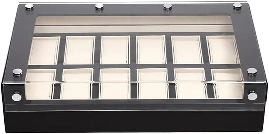 Multifunctional Watch Box Watch Large Capacity Storage Box Watch Box Watch Display Box Transparent Jewelry Box Jewelry Display Box (Size : Medium) ()
