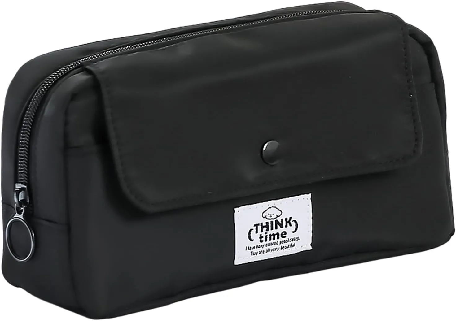 Multipurpose Pencil Pouches Sturdy Fabric with Elegant Designs Office Supplies Home Accessory for Professional, Black