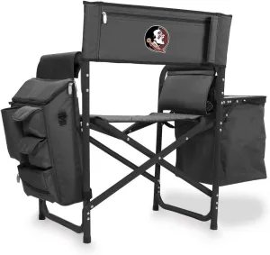 NCAA Florida State Seminoles Fusion Camping Chair with Side Table and Soft Cooler - Beach Chair for Adults - Lawn Chair